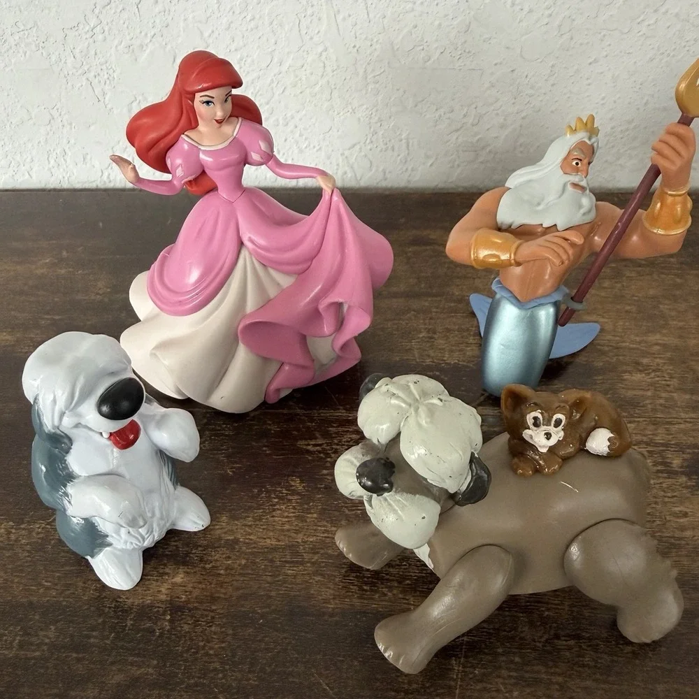 Disney Little Mermaid Figure Lot Ariel Ursula Triton Scuttle Max‎ Toys Villain